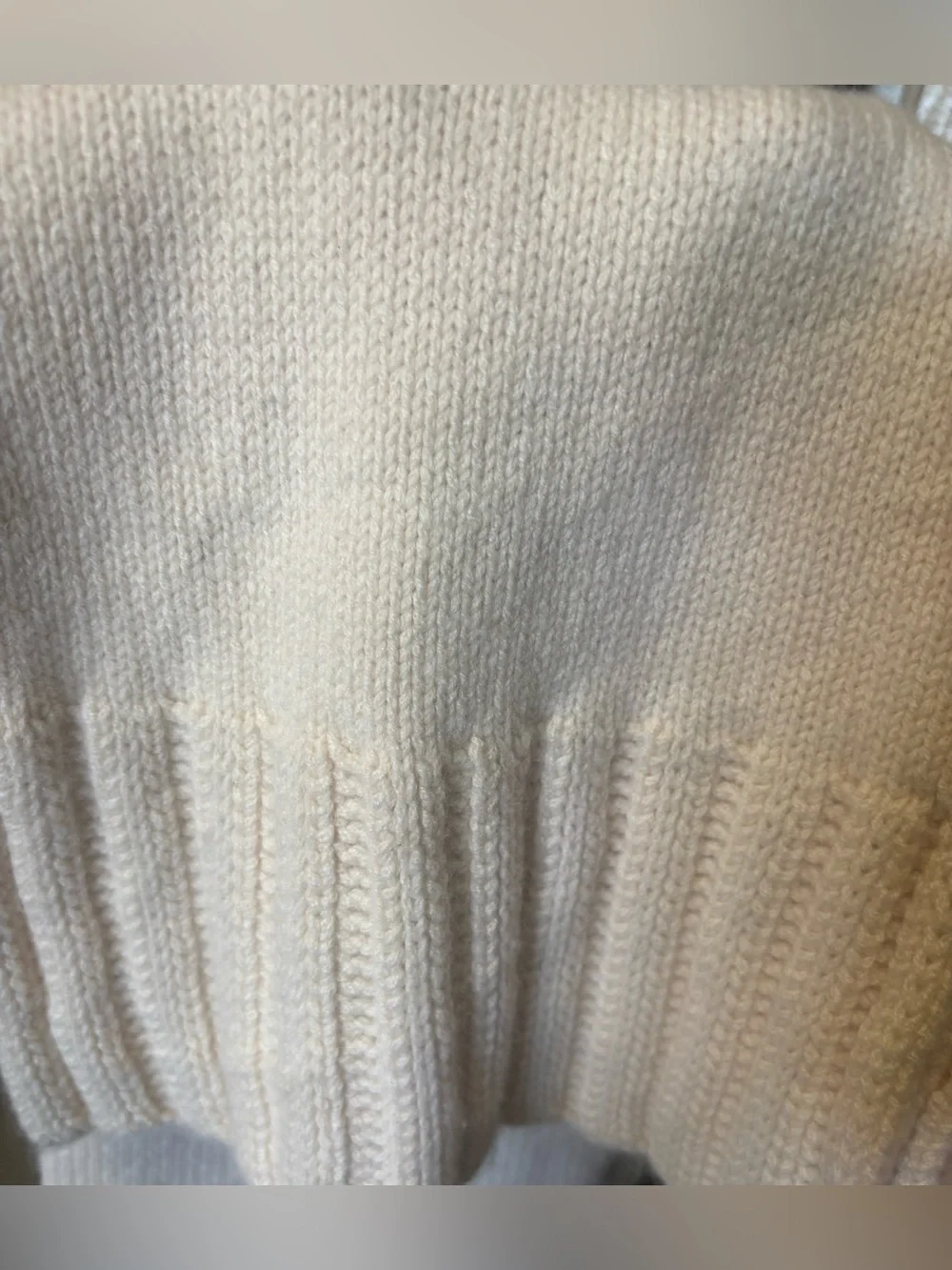 TSE 100% Puré Cashmere Knit Scarf Ivory Cream 11x62” Quiet Luxury
